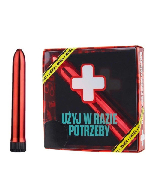 Wibrator Awaryjny Czerwony - Śmieszny Prezent Dla Niej - Bezpieczny Dla Ciała