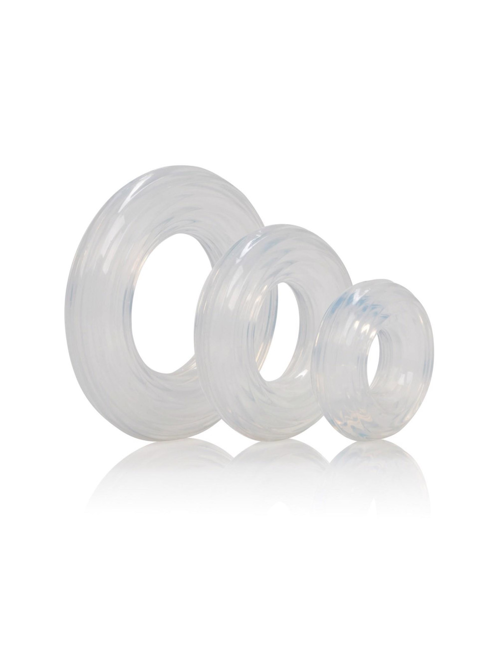 Premium Silicone Ring Set Transparent - Pierścienie Silikonowe Bez Wibracji, Zabawki, Bezpieczne dla Ciała