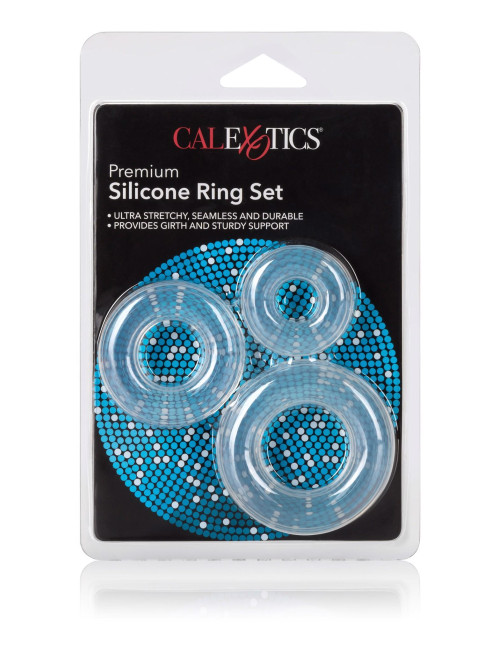 Premium Silicone Ring Set Transparent - Pierścienie Silikonowe Bez Wibracji, Zabawki, Bezpieczne dla Ciała
