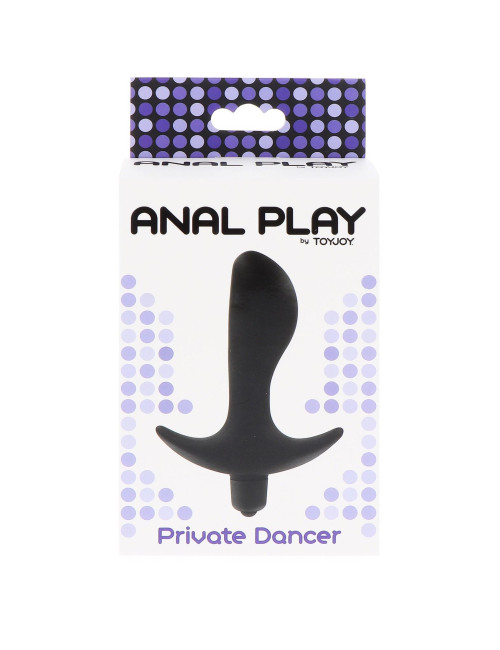ToyJoy Private Dancer Wibrujący Czarny Plug Analny 12 cm