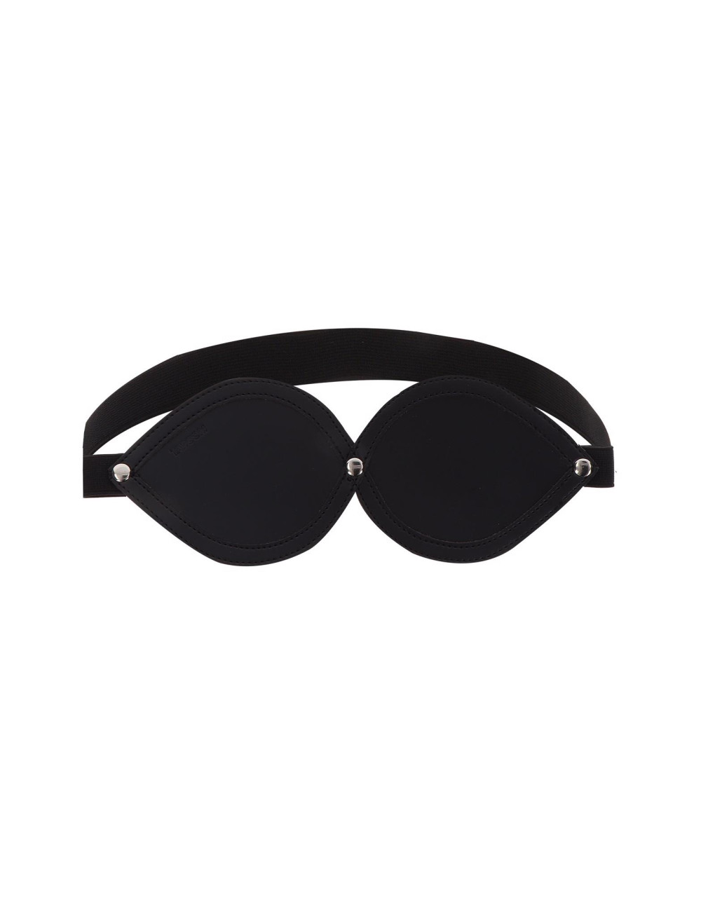 Infinity Blindfold Black - Maska BDSM z Vegan PU Leather, Maski BDSM bezpieczne