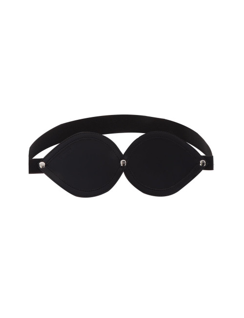 Infinity Blindfold Black - Maska BDSM z Vegan PU Leather, Maski BDSM bezpieczne