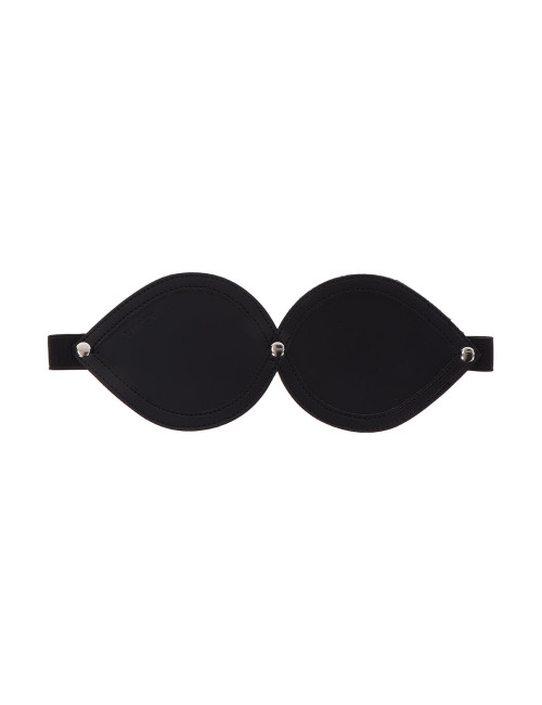 Infinity Blindfold Black - Maska BDSM z Vegan PU Leather, Maski BDSM bezpieczne