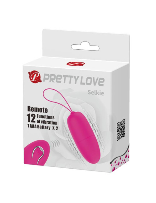 PRETTY LOVE SELKIE – Jajko wibracyjne bezprzewodowe, 12 trybów, pilot, wodoodporne, silikonowe