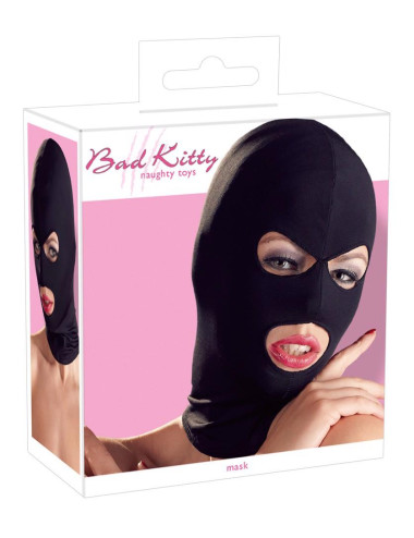 Maska na głowę Eyes & Mouth BK - czarna, elastyczna, BDSM, Maski, Zabawki