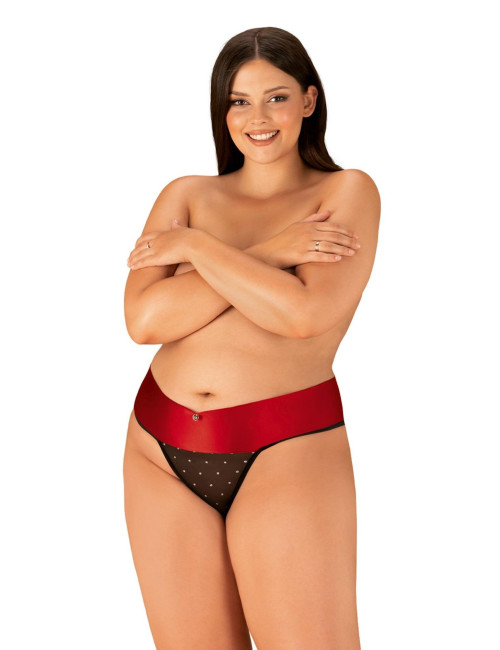 Bielizna Obsessive Tienesy - Stringi otwarte 2XL/3XL