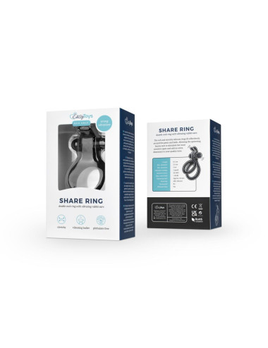 Share Ring - Double Vibrating Cock Ring with Rabbit Ears