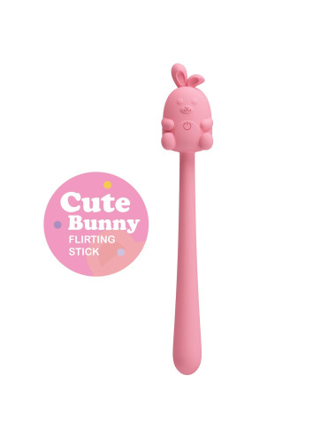 CUTE BUNNY, Flirting Stick, 7 vibration functions, Magnetic USB charging