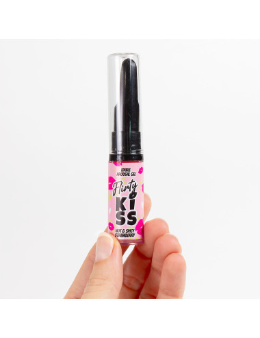 FLIRTY KISS EDIBLE AROUSAL GEL - STRAWBERRY AND MINT