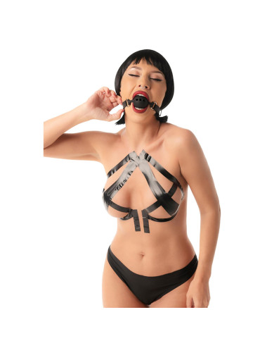 Breathable silicone ball gag with adjustable straps.