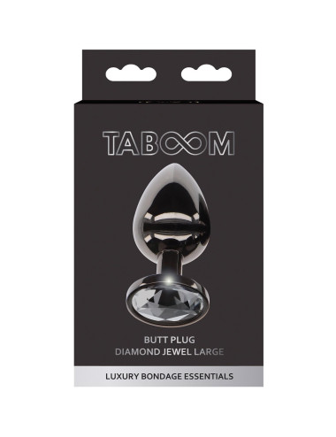 Butt Plug With Diamond Jewel L Black