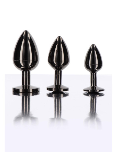 Butt Plug With Diamond Jewel L Black