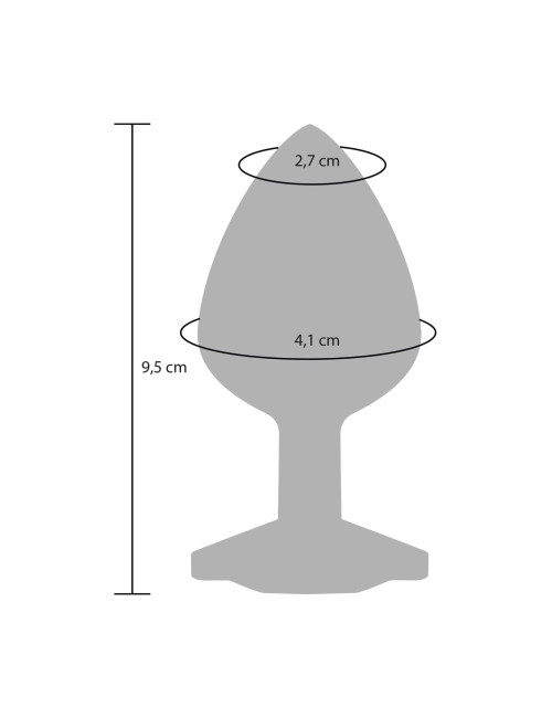 ToyJoy Starlight Booty Jewel Large Srebrny Plug Analny z Kryształem