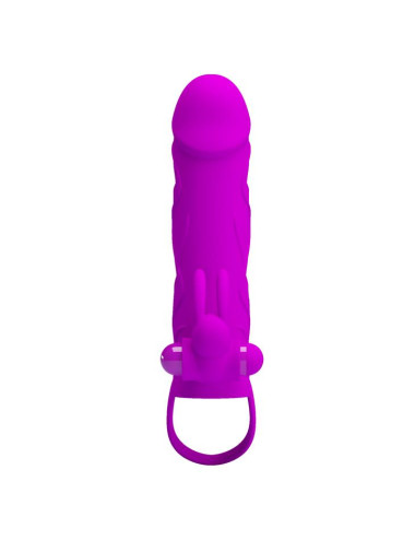 PRETTY LOVE - PENIS SLEEVE WITH BALL STRAP vibration PURPLE