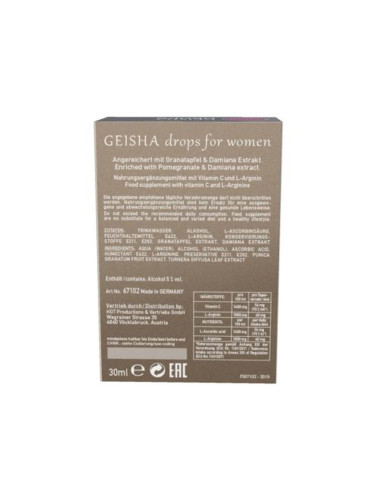 Supl.Diety-Shiatsu GEISHA Drops for Women 30ml.