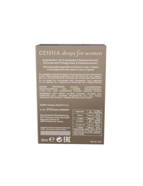 Geisha Drops - Afrodyzjak dla Kobiet, Stymulacja 30ml