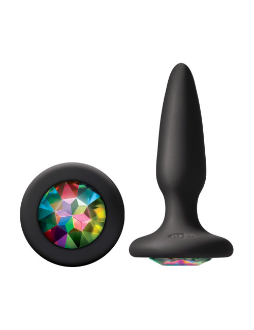 Glams Mini Rainbow Gem Multicolor – silikonowy plug analny, biżuteria analna, zabawki analne