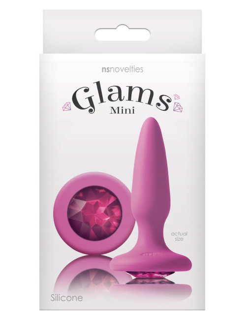Glams Mini Rainbow Gem Pink – zabawki analne i biżuteria analna, silikon