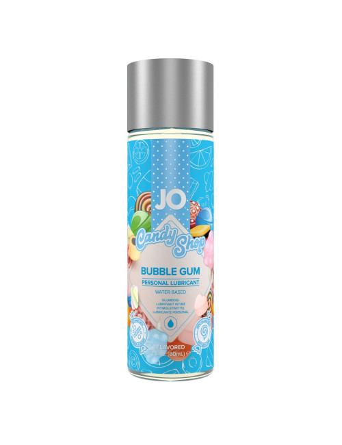 JO H2O Candy Shop Bubblegum Lubricant 60 ml - Smakowy żel na bazie gliceryny, Afrodyzjak bez cukru