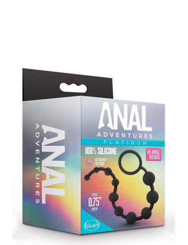 Blush Anal Adventures Platinum Anal Beads – Silikonowe kulki analne