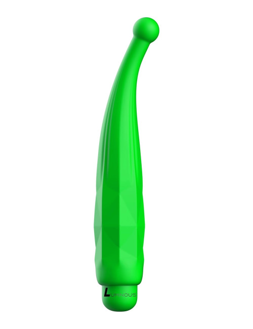 Luminous Lyra Green – Wibrator typu bullet z nakładką 10-funkcyjny
