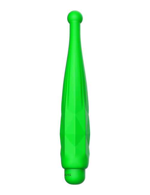 Luminous Lyra Green – Wibrator typu bullet z nakładką 10-funkcyjny