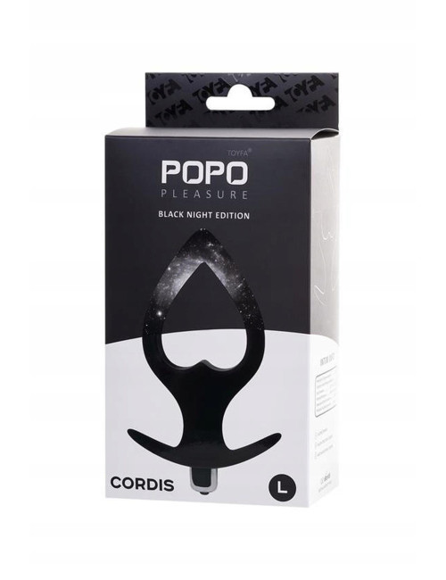 TOYFA POPO Pleasure Anal Plug Cordis L Vibro Black