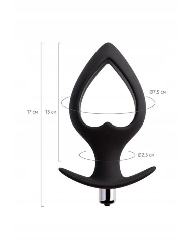 TOYFA POPO Pleasure Anal Plug Cordis L Vibro Black