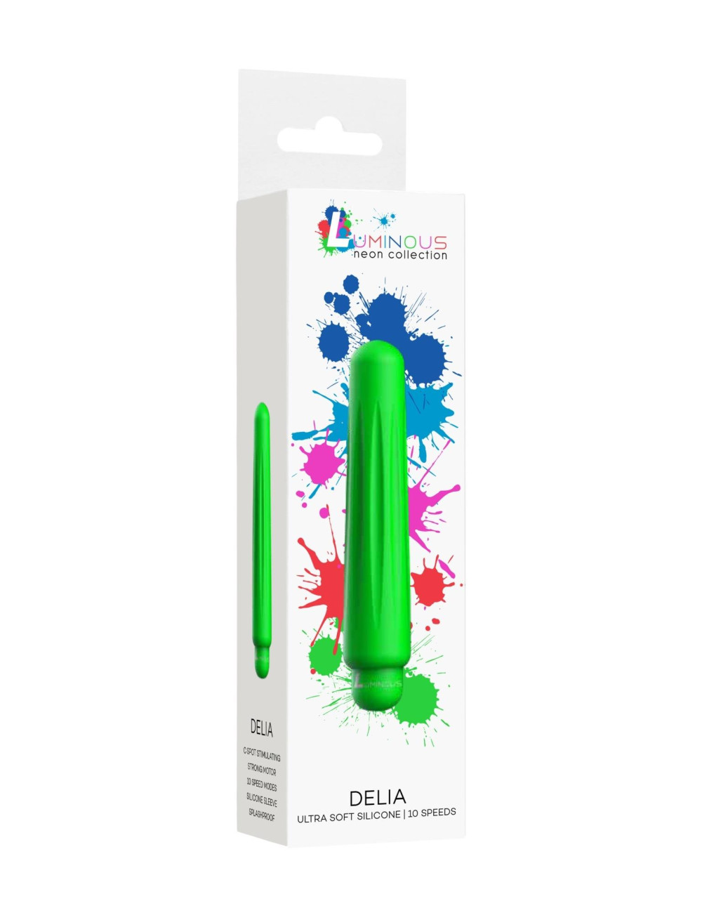 Delia - ABS Bullet With Sleeve - 10-Speeds - Green