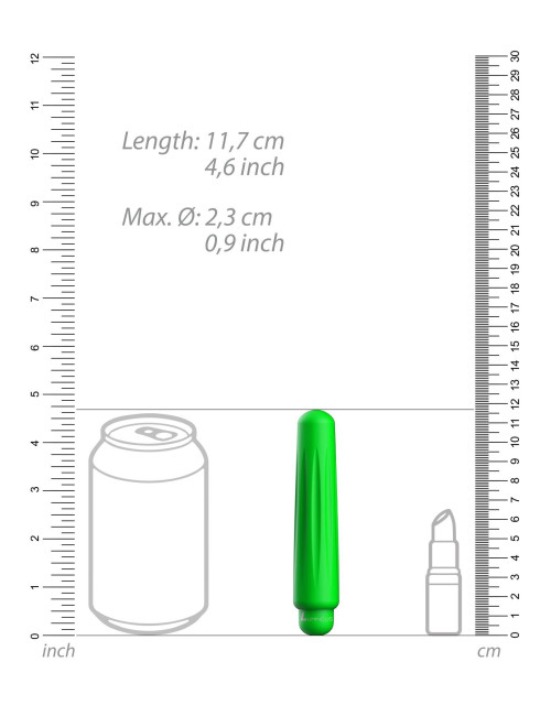 Delia - ABS Bullet With Sleeve - 10-Speeds - Green