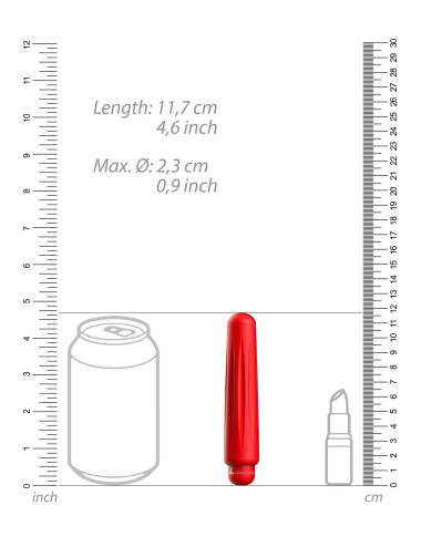 Delia - ABS Bullet With Sleeve - 10-Speeds - Red