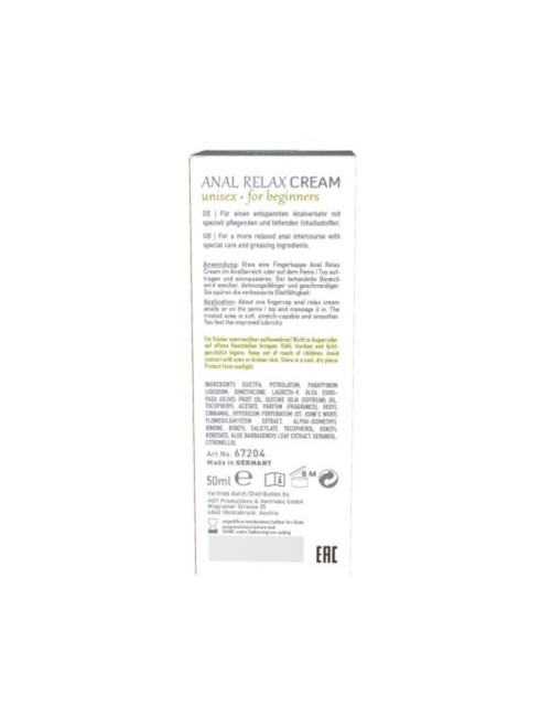 Shiatsu Anal Relax Cream 50ml Afrodyzjakowy Żel i Spray do analnego stosunku