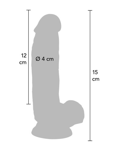 Dildo 6 inch with Balls Light skin tone