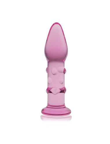 5.5 Glass Romance Pink - Szklane plugi analne - 13.9 cm, bezpieczny, luksusowe opakowanie
