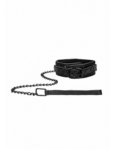 Luxury Collar with Leash - Black