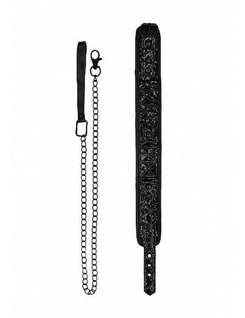 Luxury Collar with Leash - Black