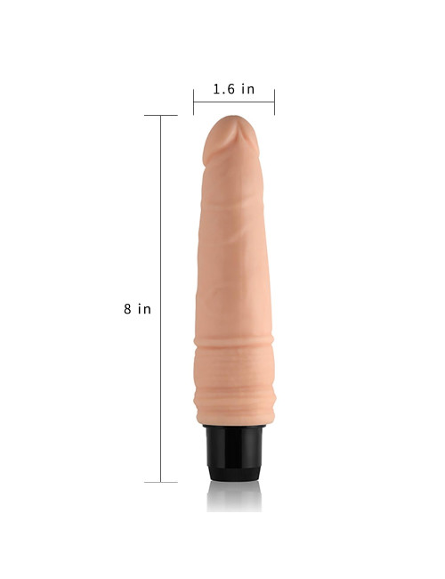 7.5'' Xtreme Feel Cyberskin Vibrator - Zabawki Wibratory Cyber Skóra
