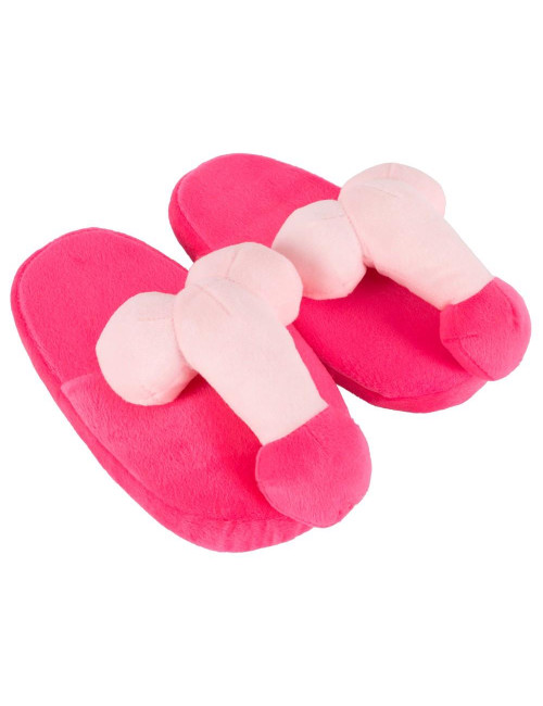 Pluszowe Kapcie Śmieszne Pink – Jeden Rozmiar 37–40