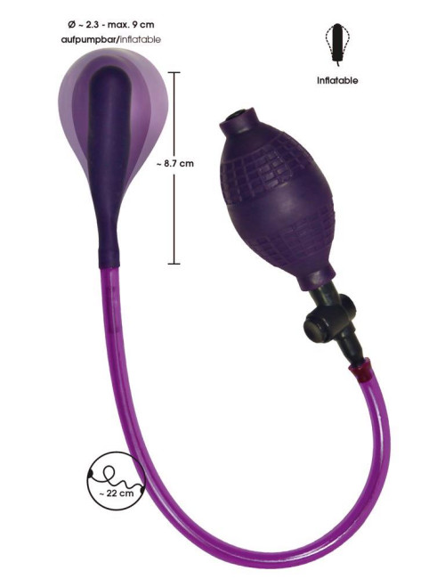 Bad Kitty Anal Balloon - Balon analny z pompą, 8,7 cm x 2,3-9,5 cm, lateks