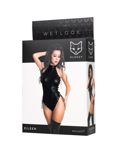 Wetlook body Eileen - black XL