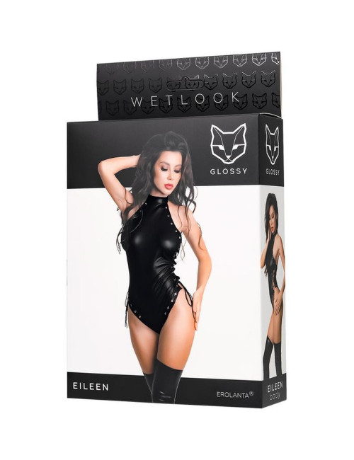 Glossy Wetlook Body Eileen Black M
