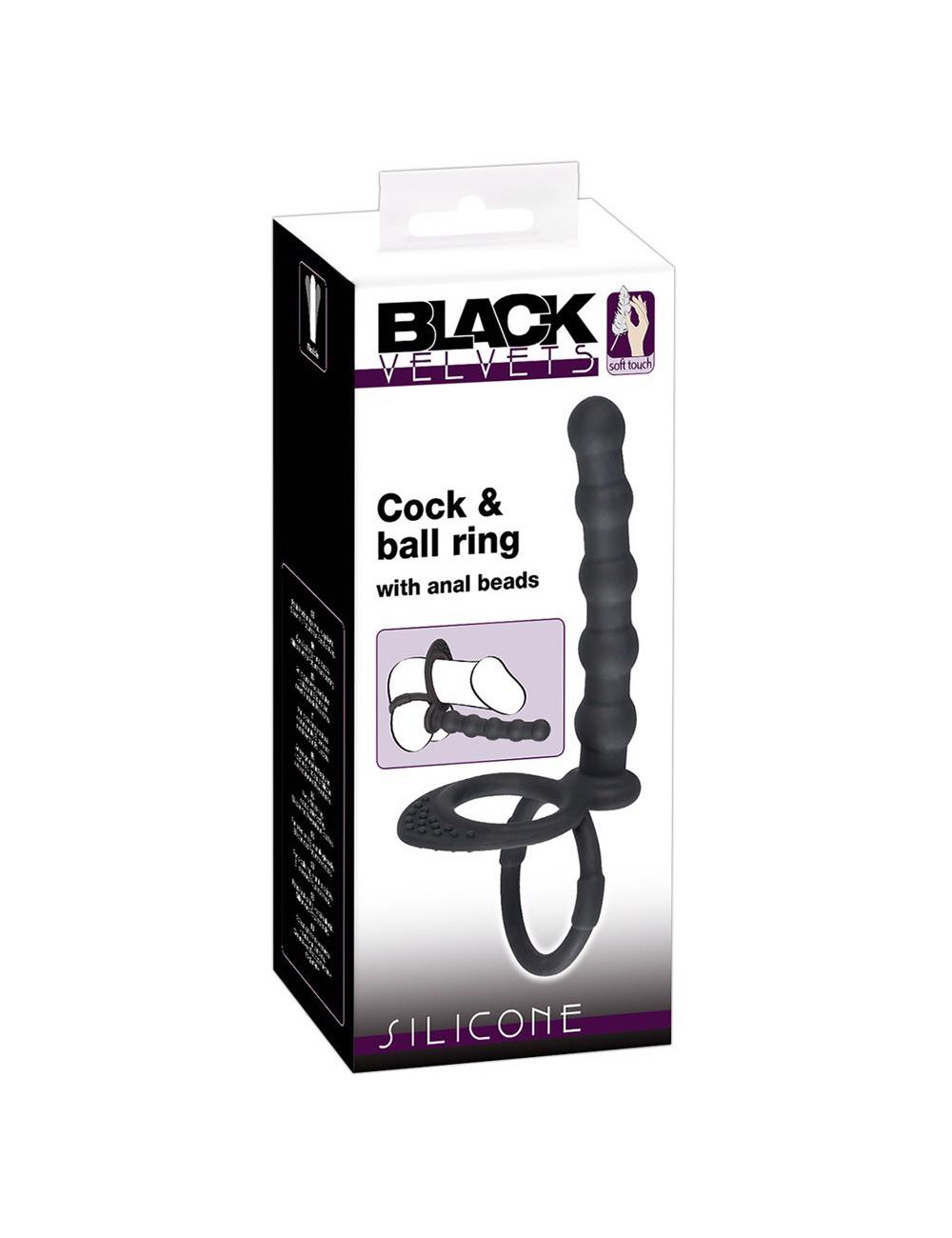 Black Velvets Pierścień na Penis i Jądra