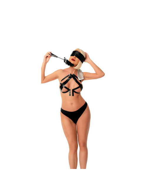 Tease Me Bondage Kit – Zmysłowy zestaw BDSM z opaską na oczy, bat i tickler