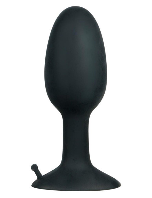 Plug analny silikonowy - Mały czarny korek analny 8 cm