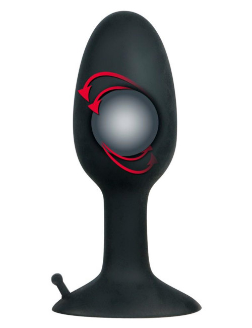 Plug analny silikonowy - Mały czarny korek analny 8 cm