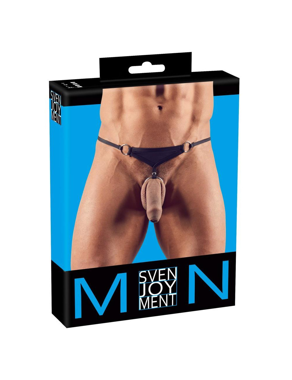 Svenjoyment Męskie Stringi XL z Odpinanym Pierścieniem
