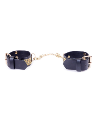 Fetish B - Series Handcuffs with cristals 3 cm Gold
