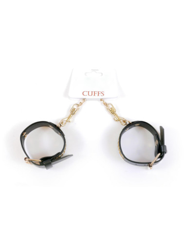 Fetish B - Series Handcuffs with cristals 3 cm Gold