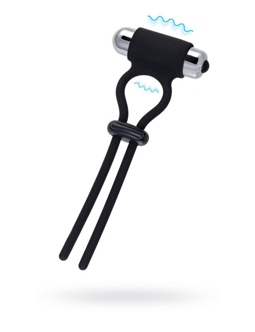 A-Toys Erection enhancing lasso Jat , black, silicone, 14cm