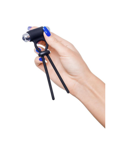 A-Toys Erection enhancing lasso Jat , black, silicone, 14cm